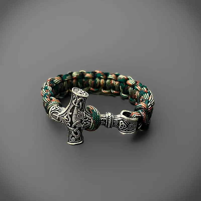 Mjolnir-Themed Paracord Wristband 1