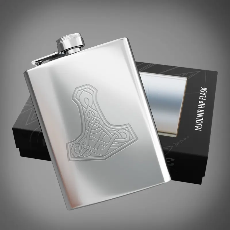 Mjolnir-Themed Thor-Inspired Hip Flask 1