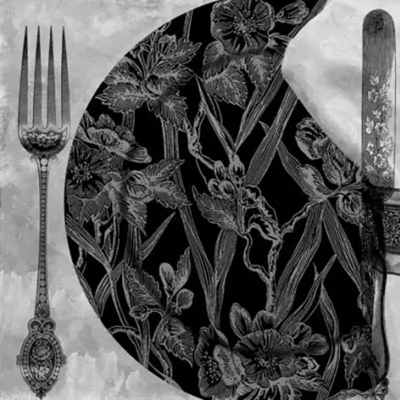 Modern Black Disposable Lunch Napkins – 20-Pack 1