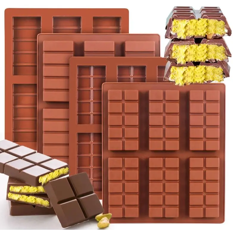 Multi-Section Chocolate Bar Silicone Mold – Customizable Candy & Treat Pan 1