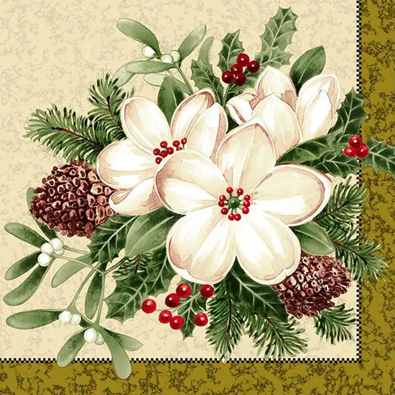 Multicolor Floral Print Disposable Lunch Napkins – 20 Count 1