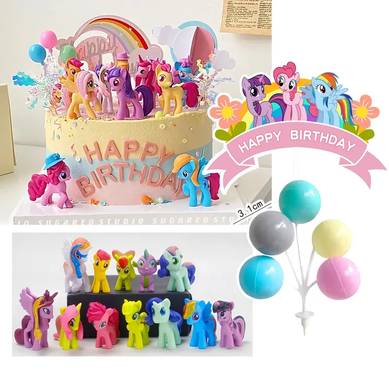 My Little Pony Themed Cake Topper For Birthday And Party Decorations 1