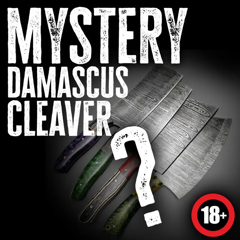 Mystery Damascus Cleaver – Hand-Forged Chef’S Knife 1