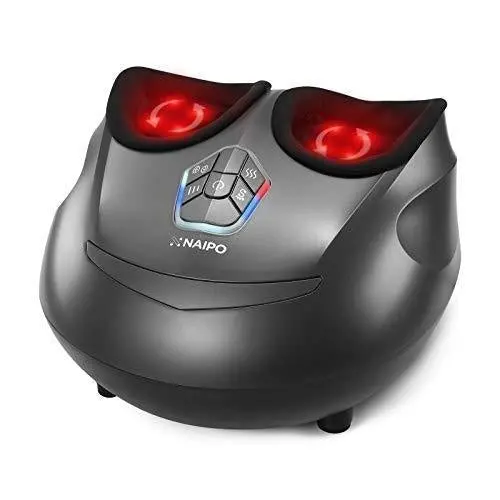 Naipo Shiatsu Foot Massager With Heat, Air Compression & Deep Kneading For Plantar Fasciitis Relief – Fits Up To Men'S Size 12.5 1