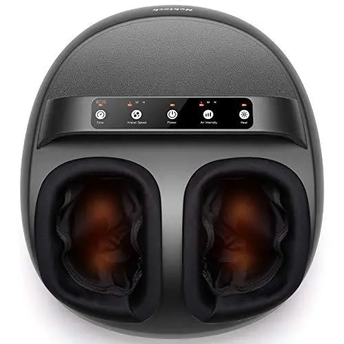 Nekteck Shiatsu Foot Massager – Heated Kneading & Rolling Machine With Air Compression, 6 Modes, Fits Up To Size 12 1