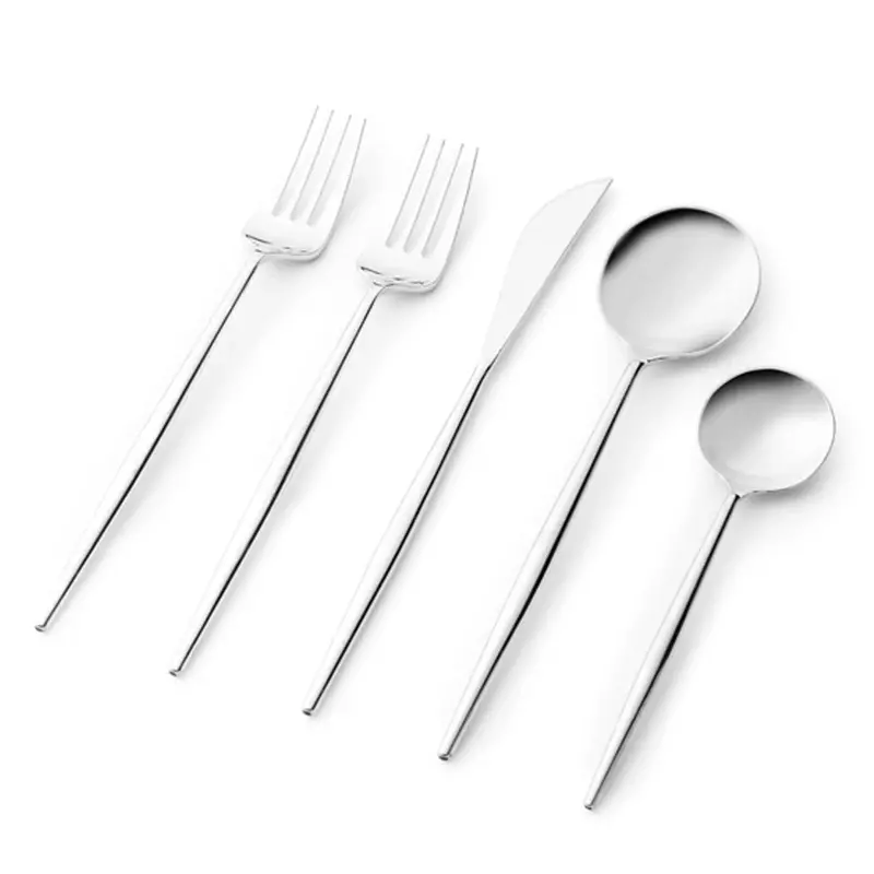 Noble Shiny Silver Plastic Cutlery Set – 40-Piece Disposable Flatware Pack 1