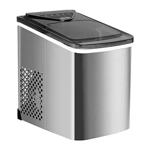 Northair Portable Countertop Ice Maker – Stainless Steel, 26 Lb/Day Output, Includes Scoop & Basket, Silver Finish 1