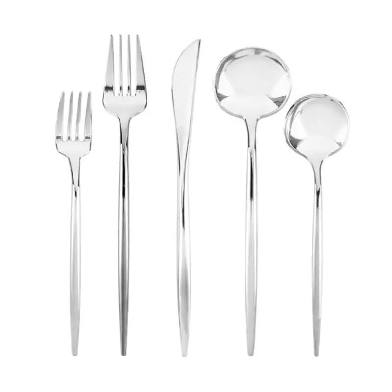 Novelty Elegant Disposable Cutlery Set – Stylish Plastic Flatware Combo For Events 1