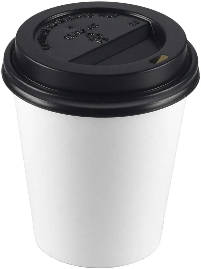 Nyhi 100-Pack 12 Oz Matte Black Disposable Cups With Black Lids – Modern, Leak-Resistant Serving Cups 1
