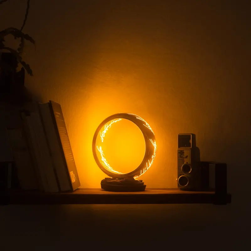 One Ring Illuminated Desk Lamp 1