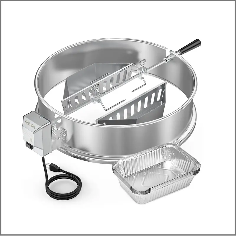Onlyfire Rotisserie Ring Kit Accessories For Weber 22-Inch Kettle Grills 1