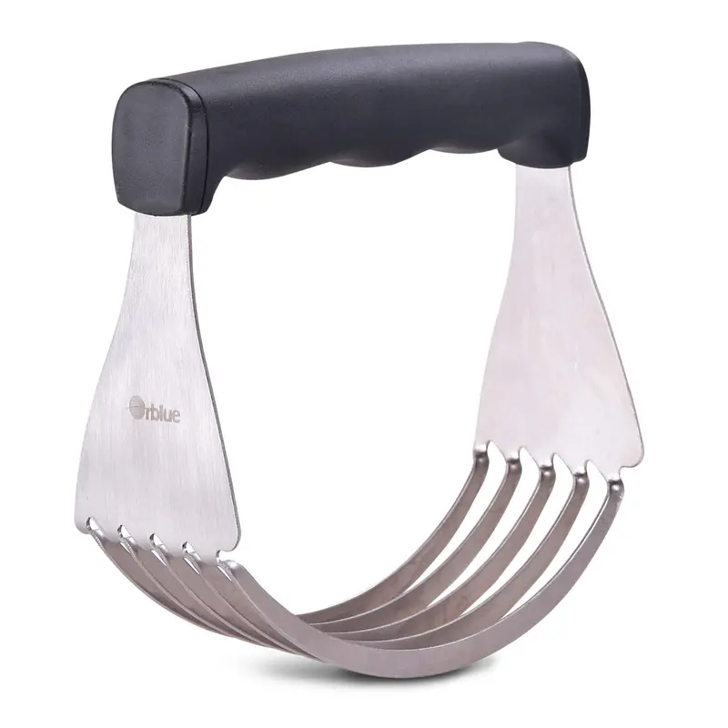 Orblue 5-Blade Stainless Steel Pastry Cutter – Ergonomic Dough Blender For Flaky Pastries 1
