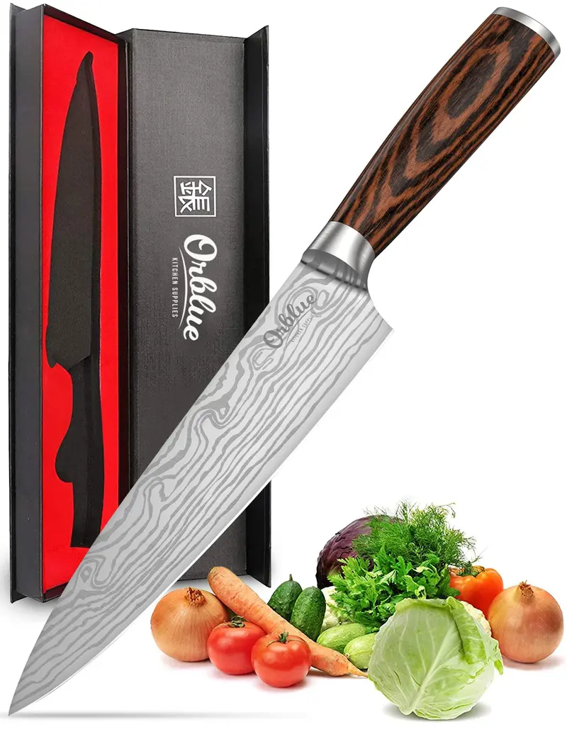 Orblue 8-Inch Chef Knife – German High-Carbon Stainless Steel Professional Blade 1