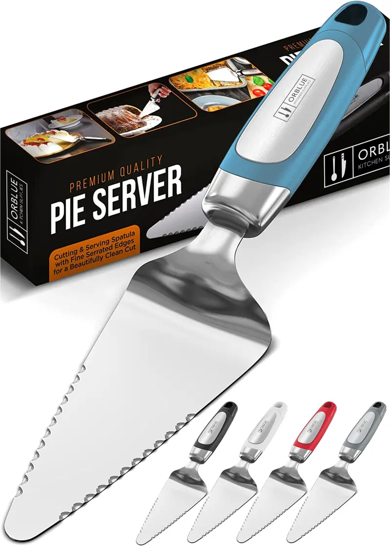 Orblue Dual-Serrated Pie Server – Stainless Steel Cake & Tart Cutter 1