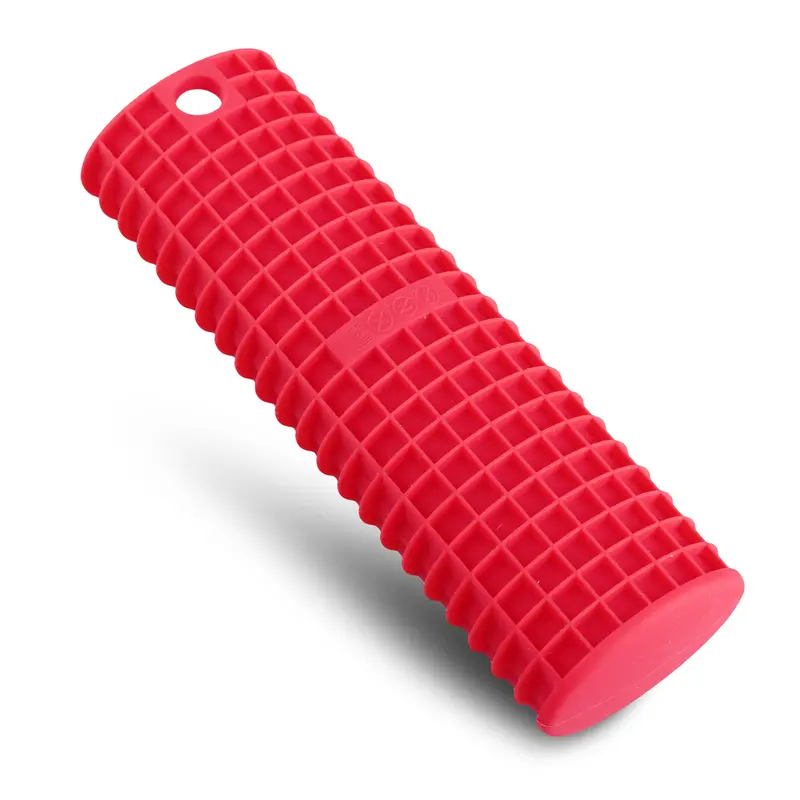 Orblue Silicone Cast Iron Handle Cover – Heat-Resistant Skillet Grip (Red) 1