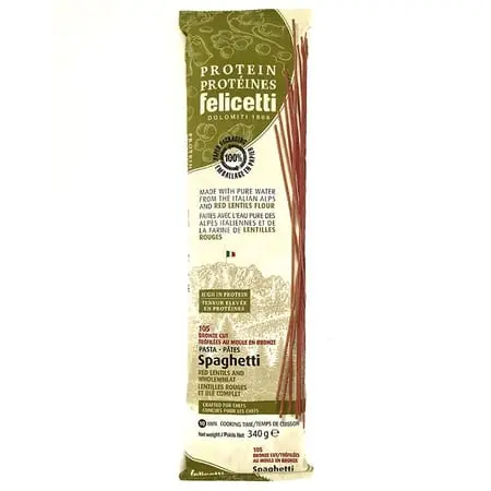 Organic High-Protein Spaghetti – Red Lentil & Whole Wheat Blend 1