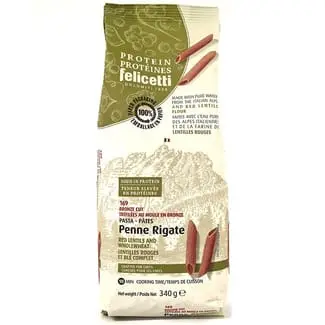 Organic Red Lentil & Whole Wheat Penne – High-Protein Pasta 1