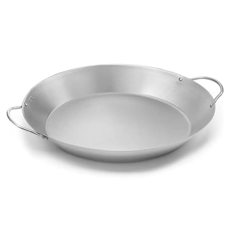 Outset Authentic Paella Pan – Wide-Rimmed Stainless Steel Cookware 1