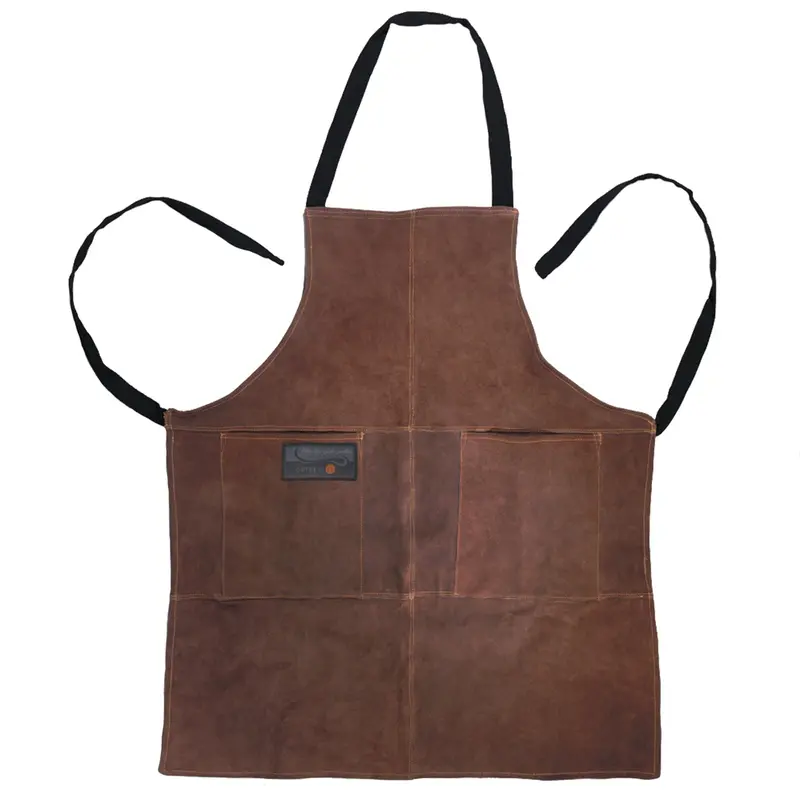 Outset Leather Grill Apron – Durable Full-Coverage Cooking Apron 1