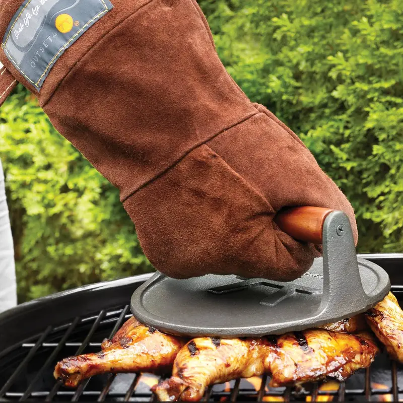 Outset Leather Grill Glove Set – Dual-Purpose Heat-Resistant Pair 1