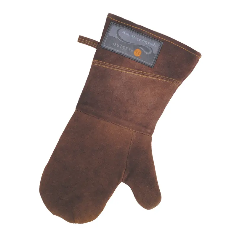 Outset Leather Grill Mitt – Single High-Temp Protective Glove 1