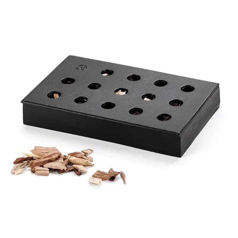Outset Q177 Cast Iron Wood Chip Smoking Box For Gas And Electric Grills 1