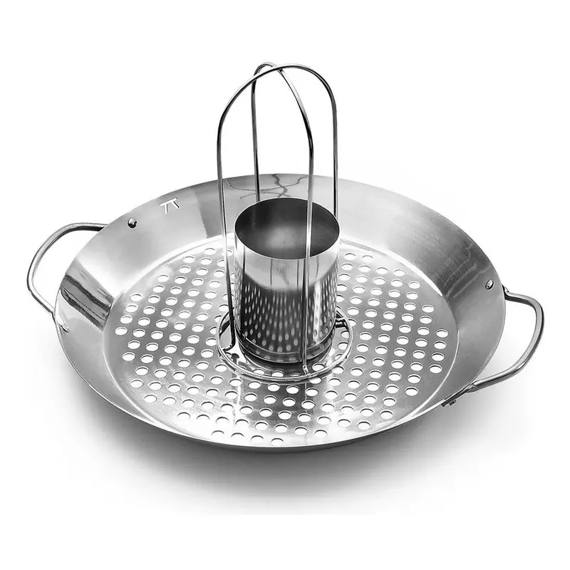 Outset Stainless Steel Roasting Wok – Dual-Function Cooking Pan 1