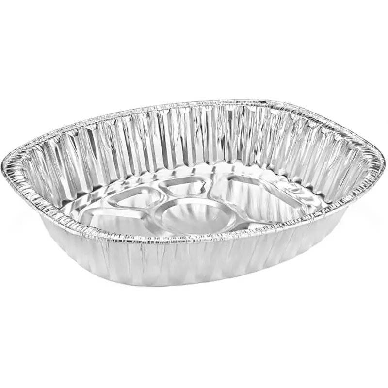Oval Turkey Roasting Pan – Extra-Heavy Disposable Aluminum 1