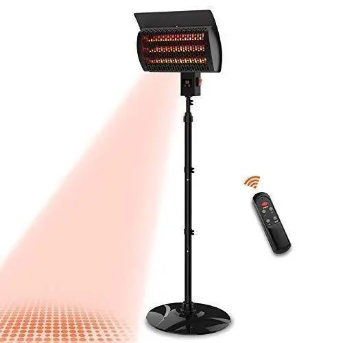 Patioboss Infrared Patio Heater – Electric Standing Or Wall-Mounted Heater With Remote, 12-Hour Timer, Quiet Operation & Weather-Resistant Design 1