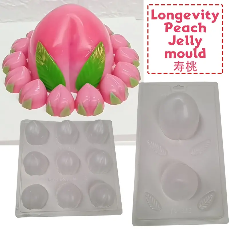 Peach-Shaped Longevity Bun Mold – Traditional Agar-Agar And Jelly Mold 1