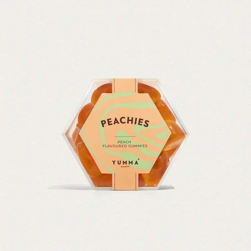 Peachies Gummy Candies – Hexagon Bag (99 G) 1