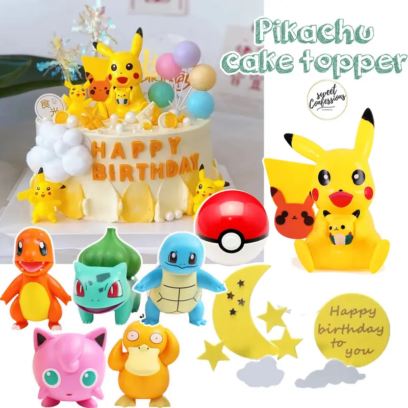 Pikachu Cake Topper – Yellow Pokémon Figurine Decoration For Fan-Themed Birthday Cakes 1