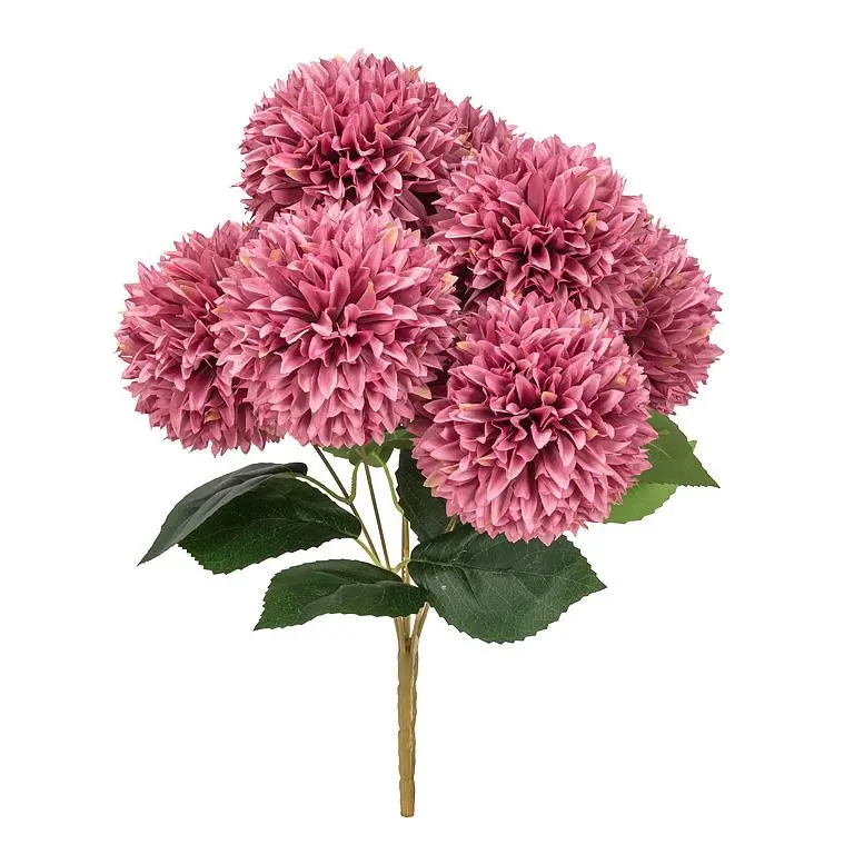 Pink 7-Pompom Dahlia Artificial Bouquet – Large Size 1
