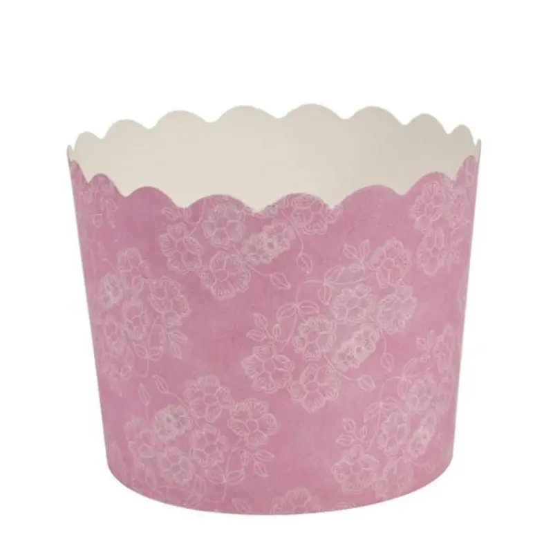 Pink Floral Mini Baking Cups – 20 Count 1