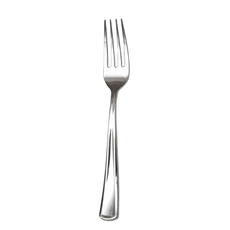 Polished Silver Plastic Fork – Disposable Cutlery 1