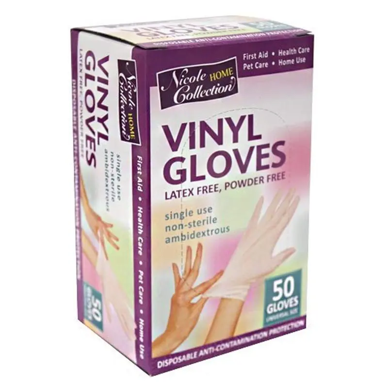 Powder-Free Vinyl Gloves – One-Size White Disposable Gloves 1