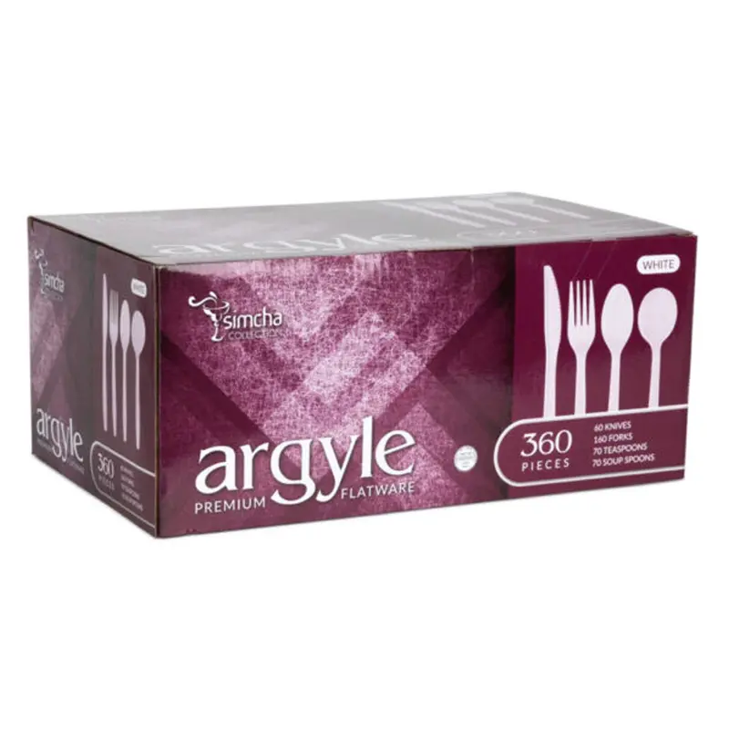 Premium 360-Piece White Disposable Utensil Set – Forks, Spoons & Knives (Food-Service Grade) 1