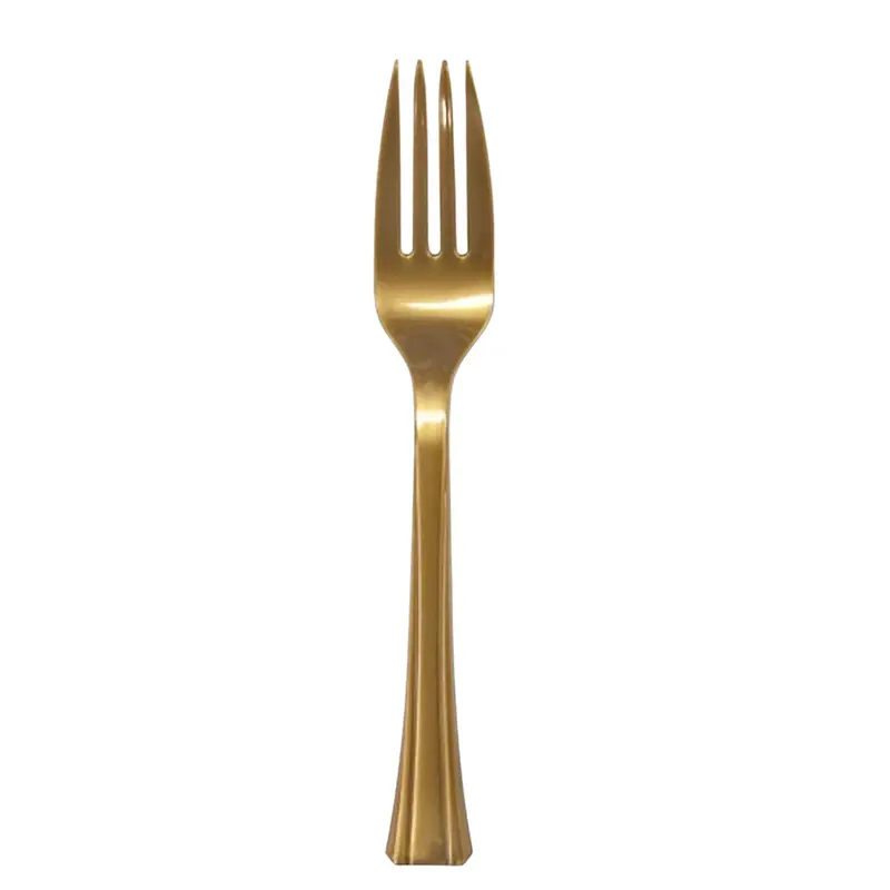 Premium Gold Fork – Heavy-Duty Plastic Utensil 1