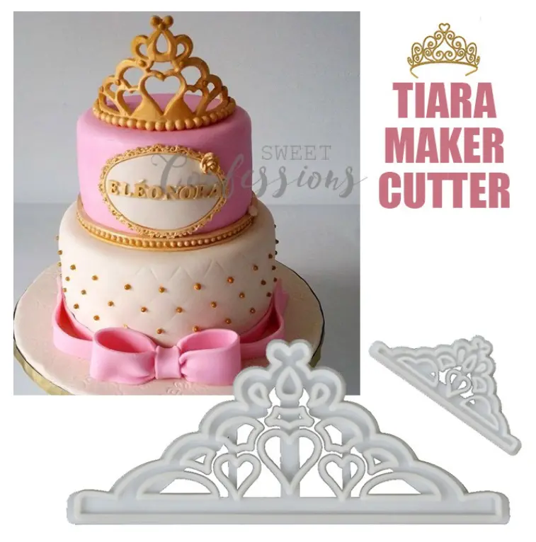 Princess Tiara Cookie Cutter Set – Crown-Themed Fondant & Dough Tools 1