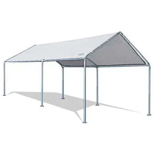 Quictent 10' X 20' Heavy-Duty Carport Canopy – Galvanized Steel Frame With Triple Reinforced Cables For Vehicle Or Boat Shelter 1