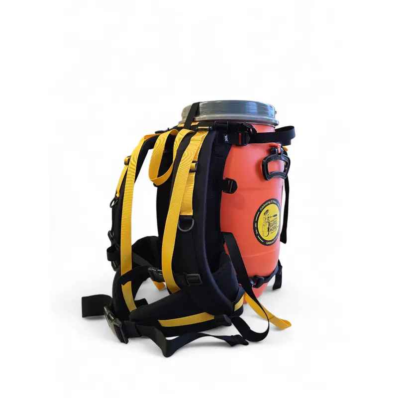Recreational Barrel Works 30L Orange Expedition Barrel Kit With Harness 1