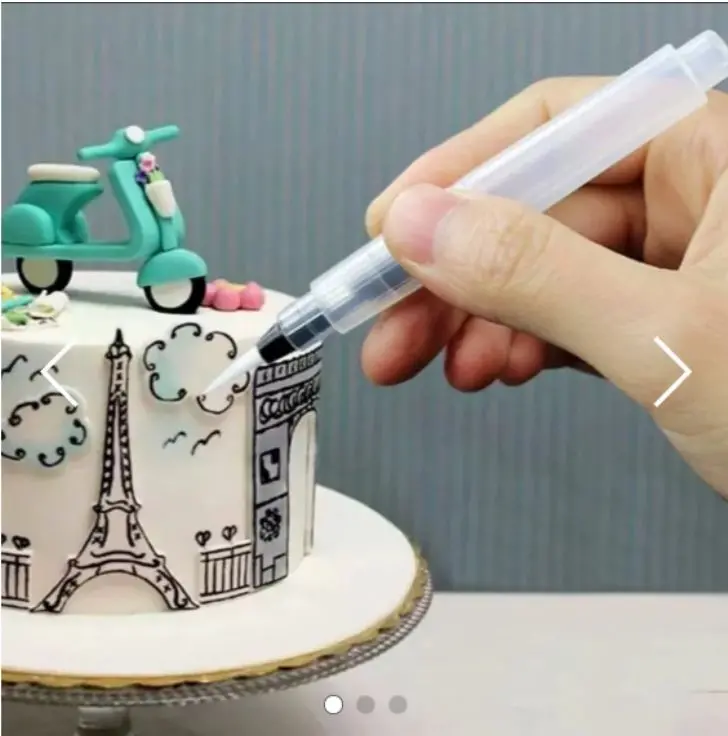 Refillable Edible Paint Brush – Water, Glue, Or Food Coloring Pen For Fondant 1