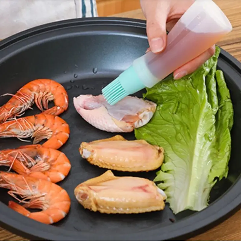 Refillable Silicone Sauce Brush Bottle – Oil, Glaze, Or Juice Dispenser 1