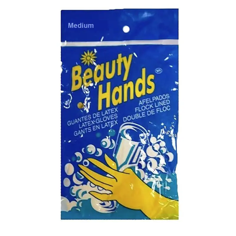 Reusable Yellow Latex Cleaning Gloves – Large Size, 1 Pair 1