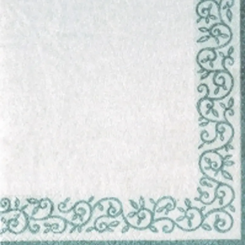 Romantic White & Silver Mini Cocktail Napkins – 20-Pack 1