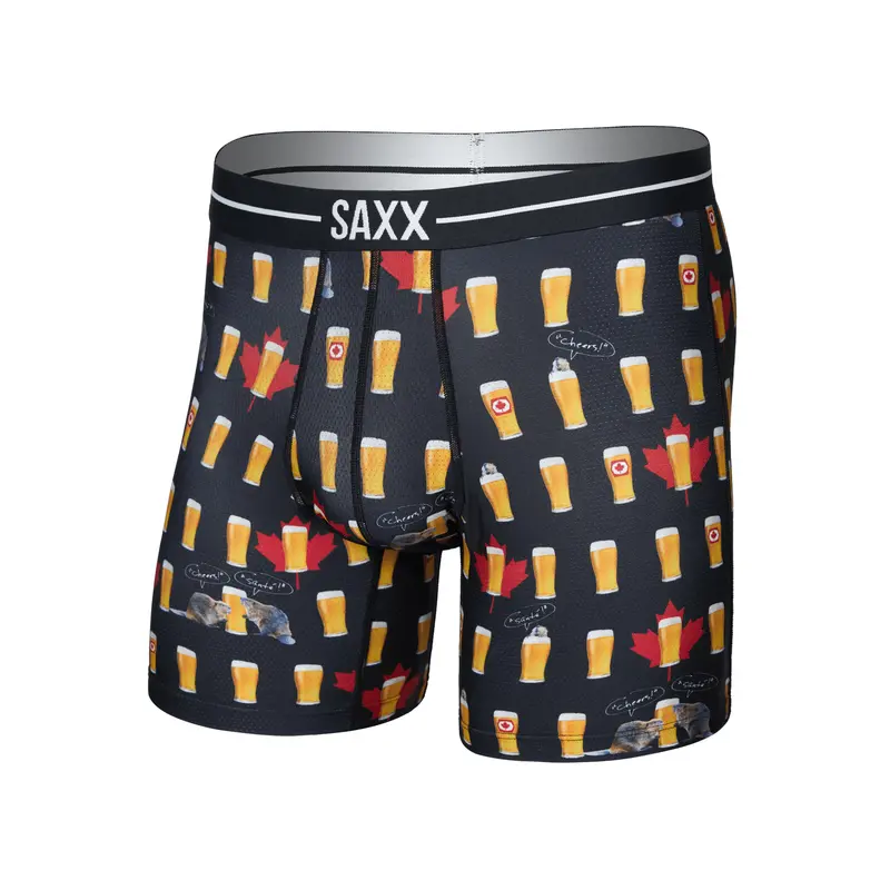 Saxx Volt Boxer Briefs – Cheers Canada Black Design 1