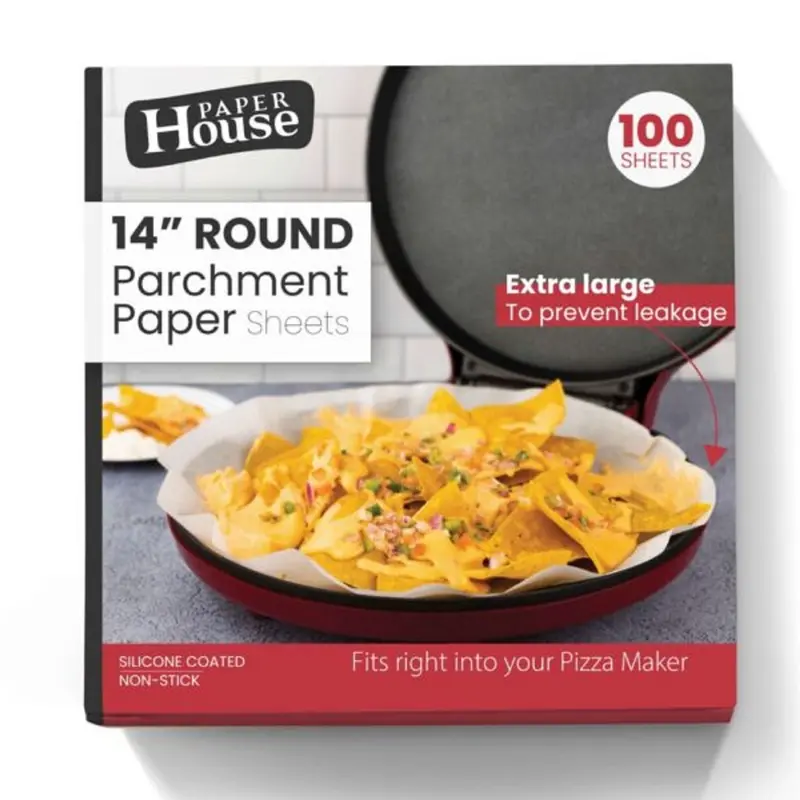 Silicone-Coated Nonstick Parchment Paper – 14 In Round For Pizza Makers 1