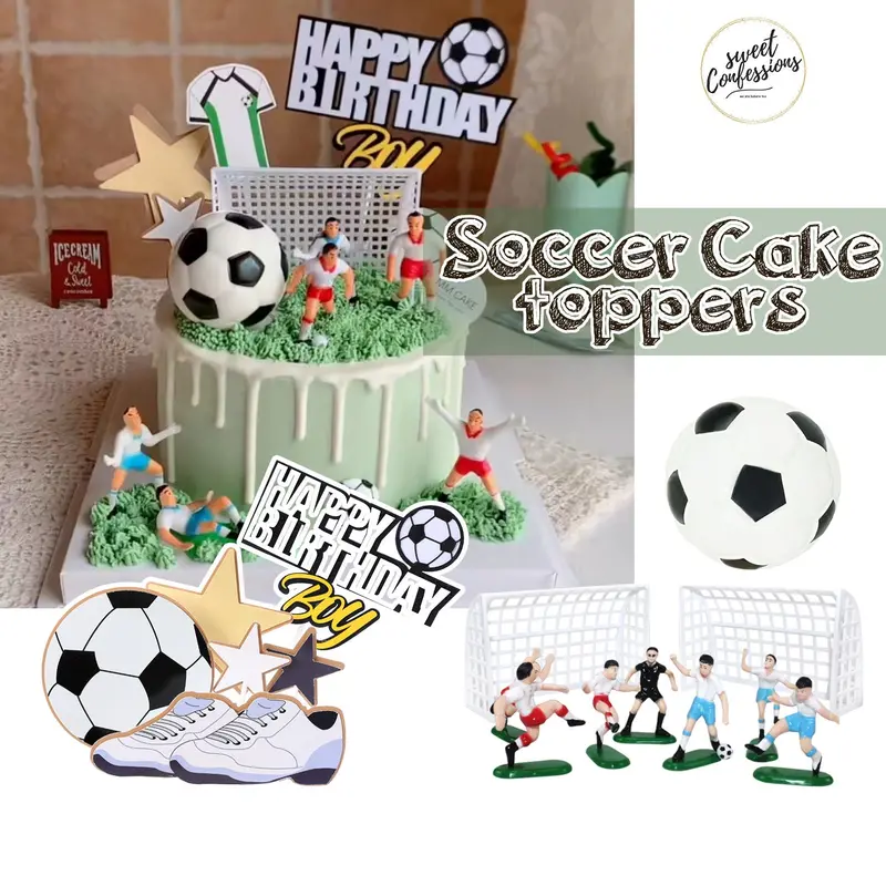 Soccer-Themed Cupcake Topper – Football-Inspired Cake Decoration For Sports Celebrations 1