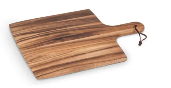 Square Wooden Pizza Board – Natural Acacia Serving & Cutting Board 1
