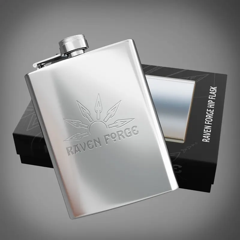 Stainless Steel Hip Flask – Raven Forge Brand 1